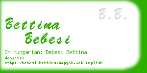 bettina bebesi business card